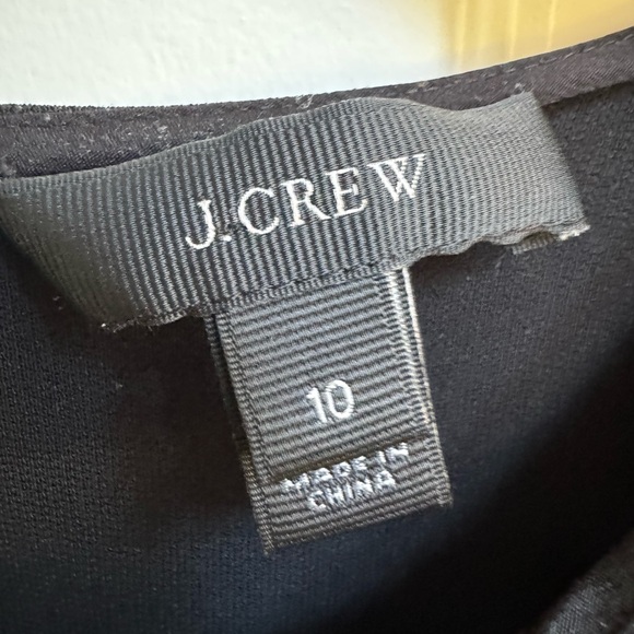 J. Crew Black Boxy High Neck Short Sleeve Blouse. Size 10 - Picture 4 of 5